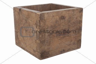 Old empty wooden box