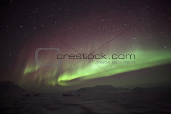 Aurora Borealis - northern lights - Svalbard, Spitsbergen, Arctic
