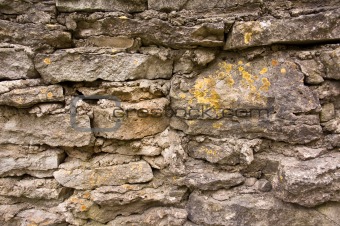 Limestone wall.