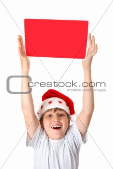 Child with Christmas Message