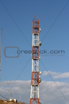 communication tower with antenas
