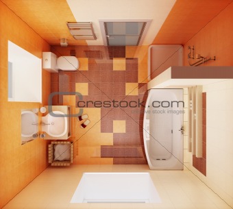 top view of the bathroom