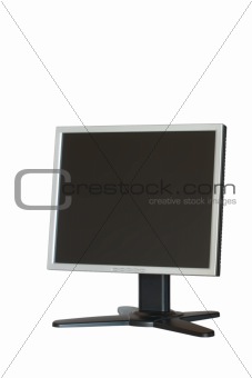 Computer LCD monitor isolated on white background
