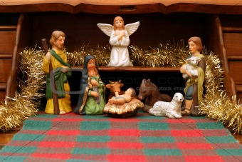 Nativity with Secretary - front view