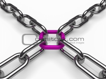 3d chain chrome purple