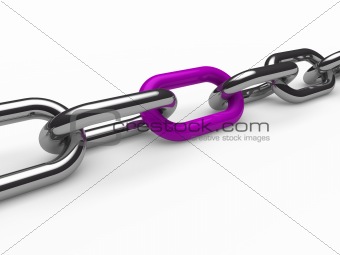 3d chain chrome purple