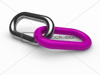 3d purple chrome chain 