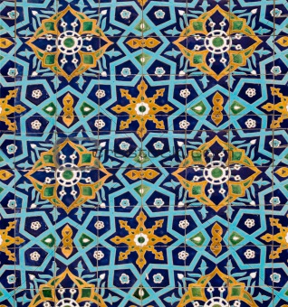 oriental pattern on tiles