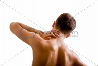 back and shoulder naked male body 