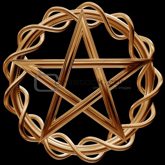 Golden pentagram