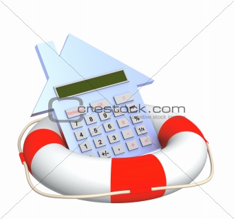 Calculator and lifebuoy