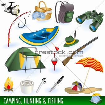 Camping, hunting and fishing