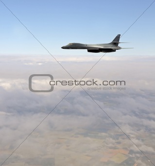 Heavy bomber in flight
