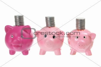 Piggybanks with Coins 