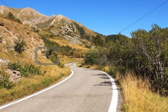 Alpine road, northern Italy.