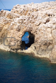 hole in the cliff