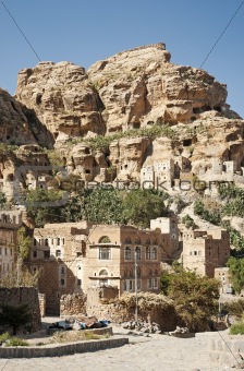 yemeni mountain village near sanaa yemen