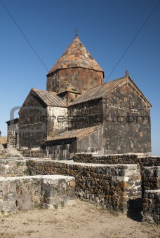 ancient armenian church on lake sevan armenia