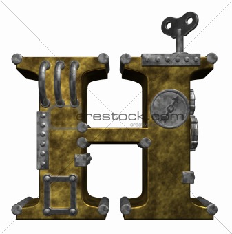 steampunk letter h