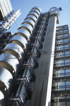 Low Angle View Of The Lloyd's Building In London, England