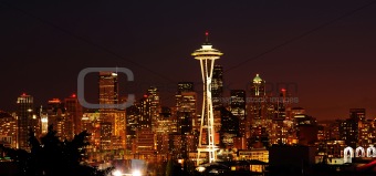 Glittering Seattle skyline