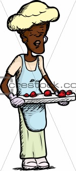 Woman With Desserts