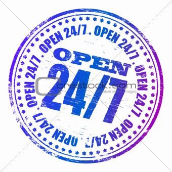 Open 24/7 Stamp