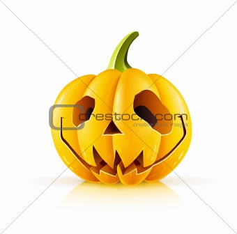 pumpkin for halloween on white background