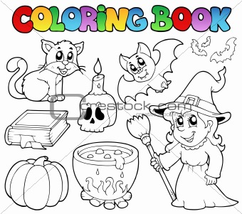 Coloring book Halloween collection