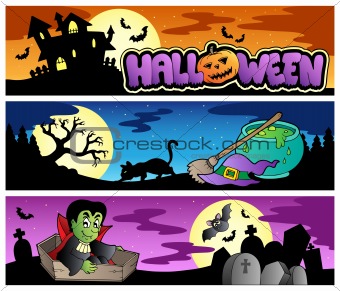 Halloween banners set 3