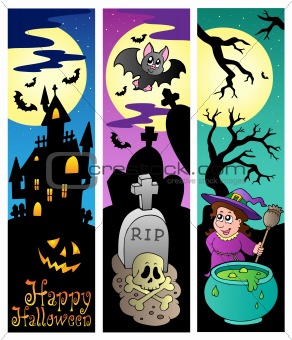 Halloween banners set 6