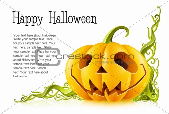 pumpkin for halloween on white background
