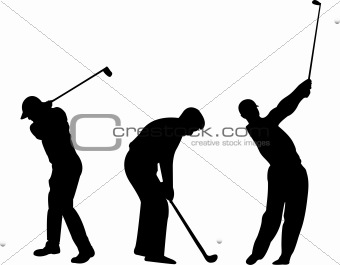 Golf silhouettes