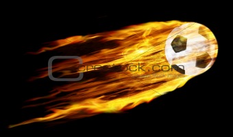 flying fiery ball