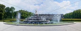 Fountain of King Ludwigs palace Herrenchiemsee