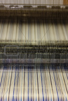 close up of textile machine
