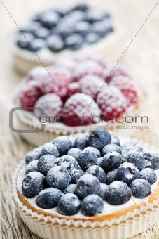 Fresh berry tarts