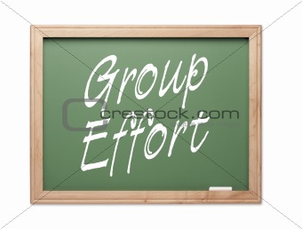 Group Effort Green Chalk Board Series on a White Background.