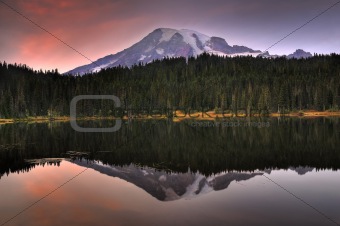 Mount Rainier with reflection
