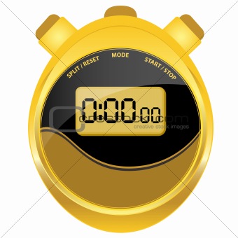 Digital stopwatch modern oval style
