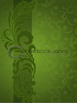 Green background with ornament