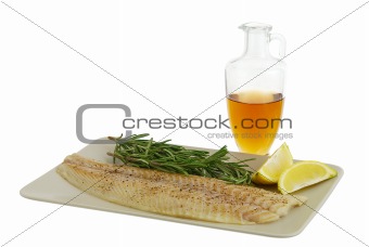 Seasoned fish  fillet with healthy ingredients