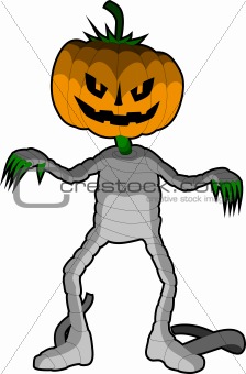 Smiling zombie Pumpkin