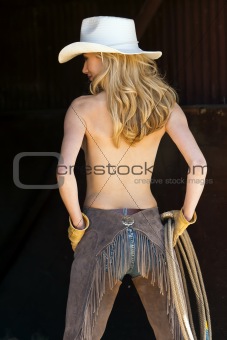 Topless Cowgirl