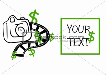 Take money on your picture - vector