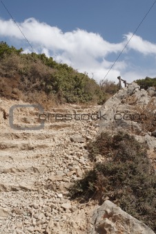 stone stairs in mountains