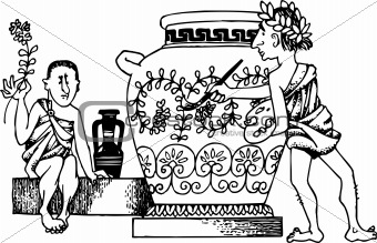 Ancient vase painter