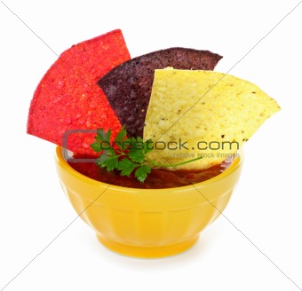 Tortilla chips and salsa