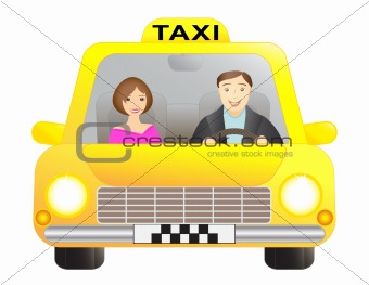 taxi and passenger