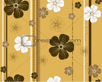 seamless vector flower pattern